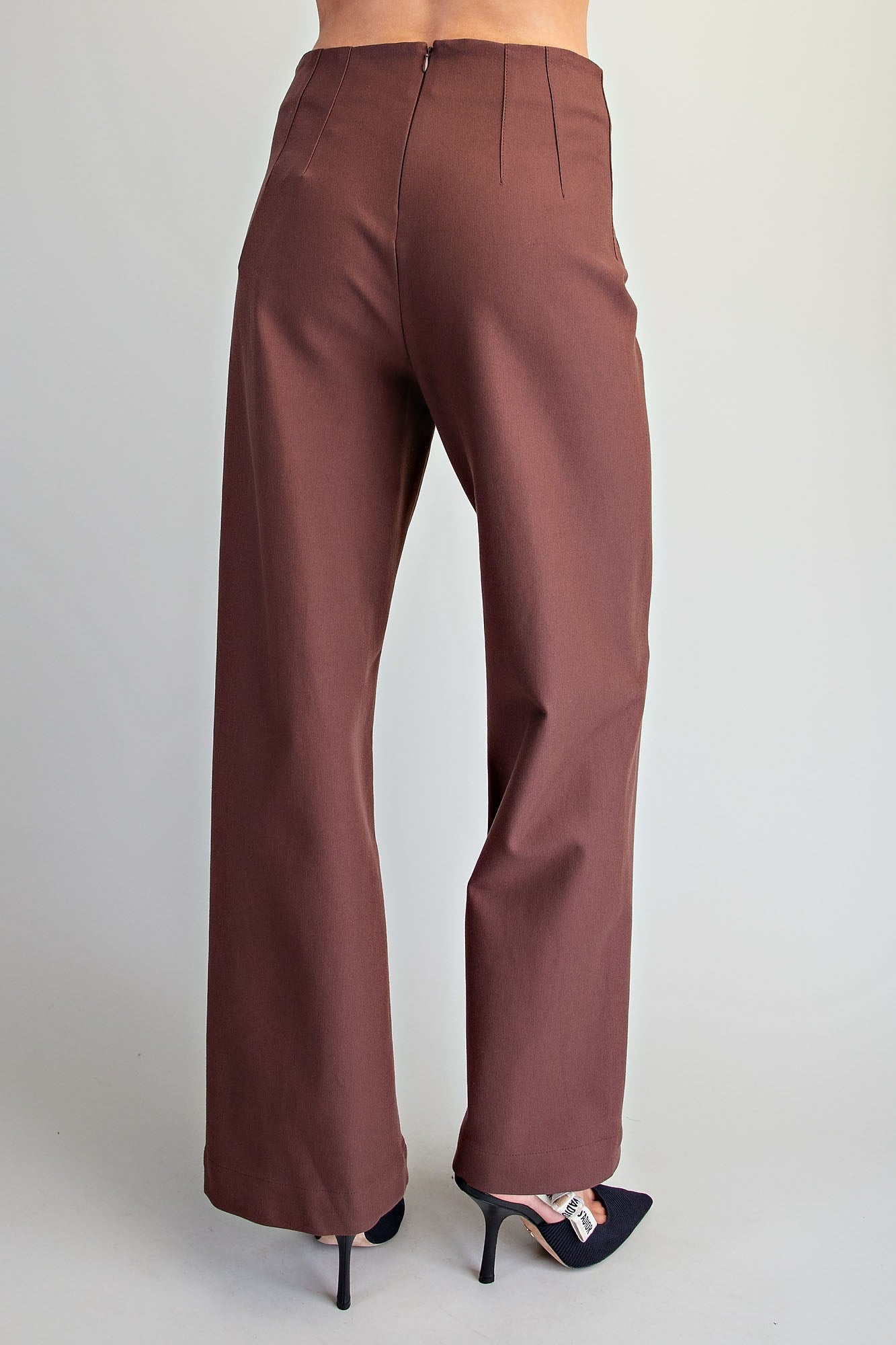 PLEATHER POCKET STRAIGHT LEG PANTS