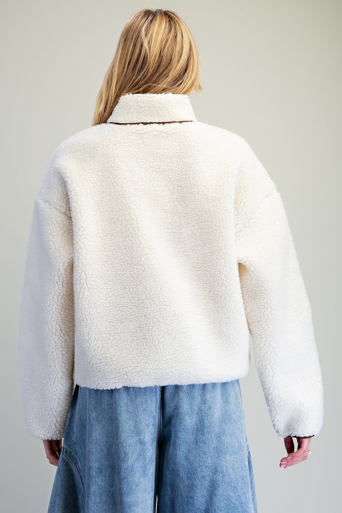 WESTERN SNAP NECK FLEECE PULLOVER