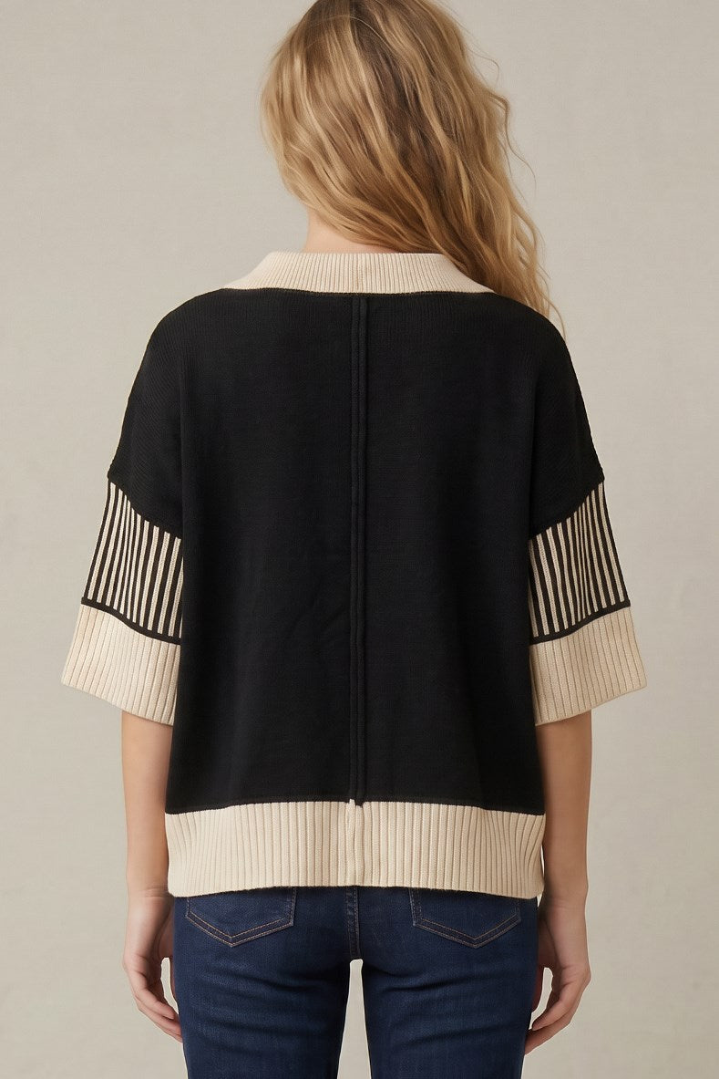 HALF SLEEVE SWEATER TOP