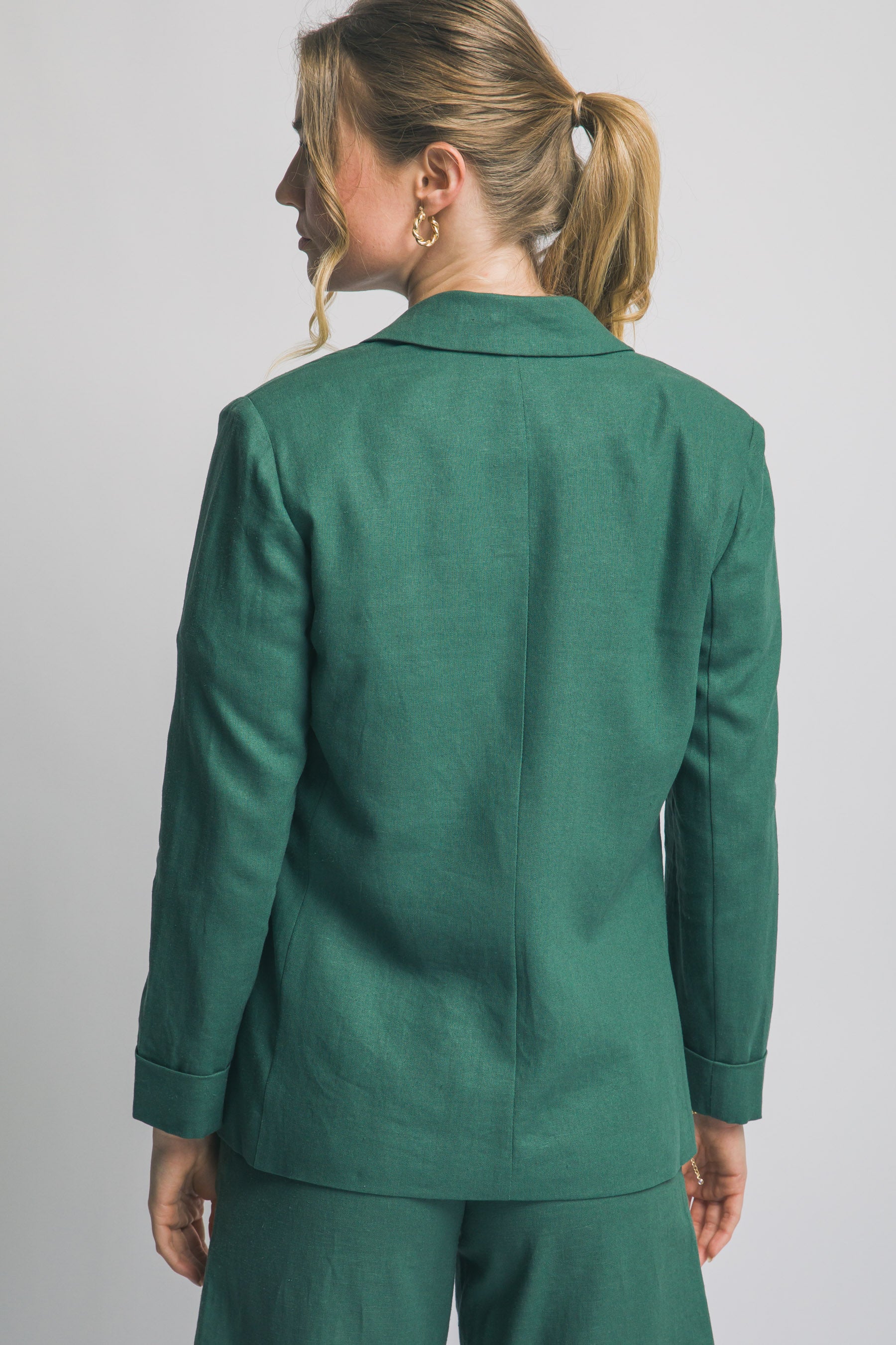 SINGLE BREASTED LINEN BLAZER