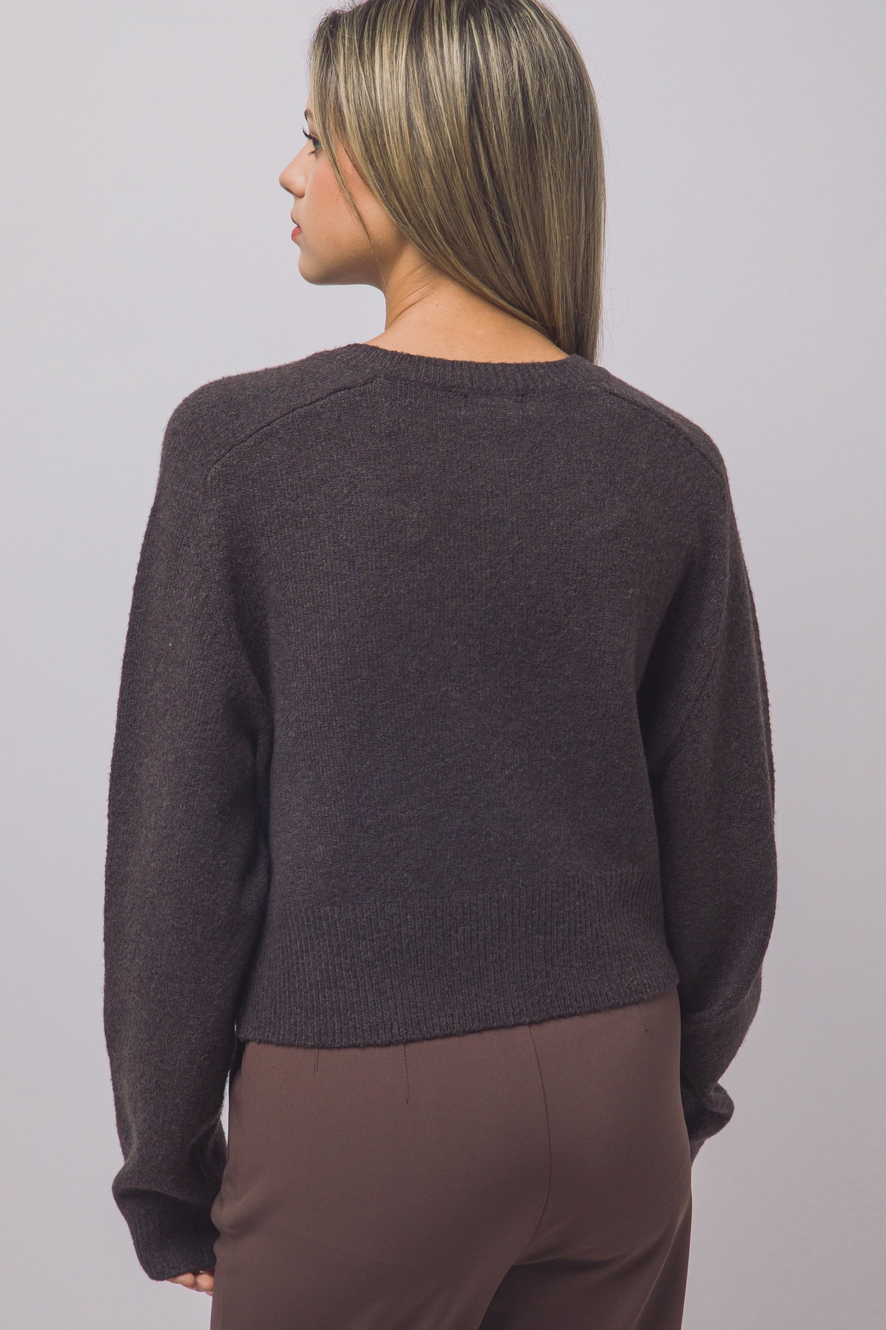 COZY ESSENTIAL SOLID BUTTON DOWN CARDIGAN