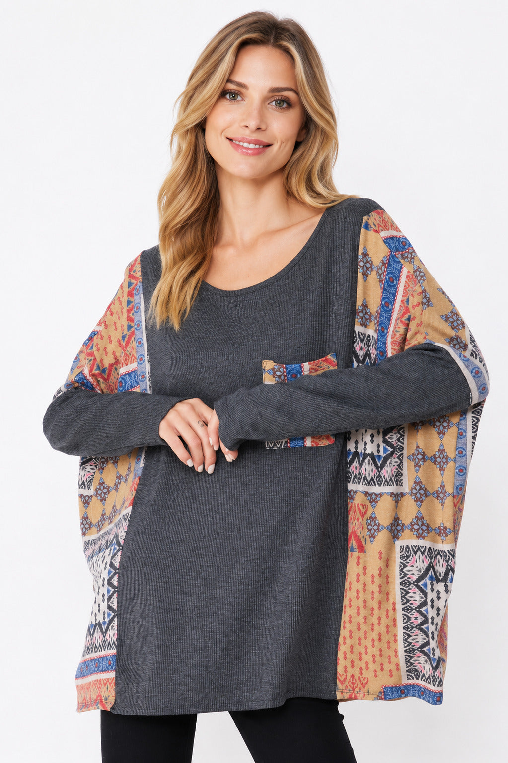 PATCHWORK FASHION TOP