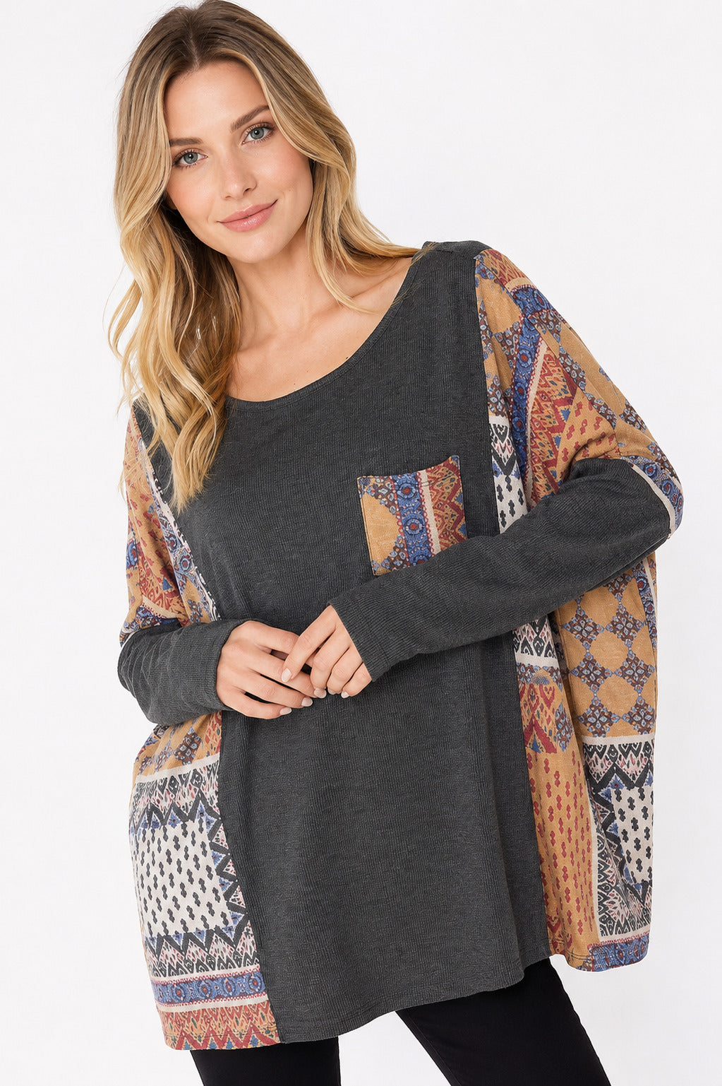 PATCHWORK FASHION TOP
