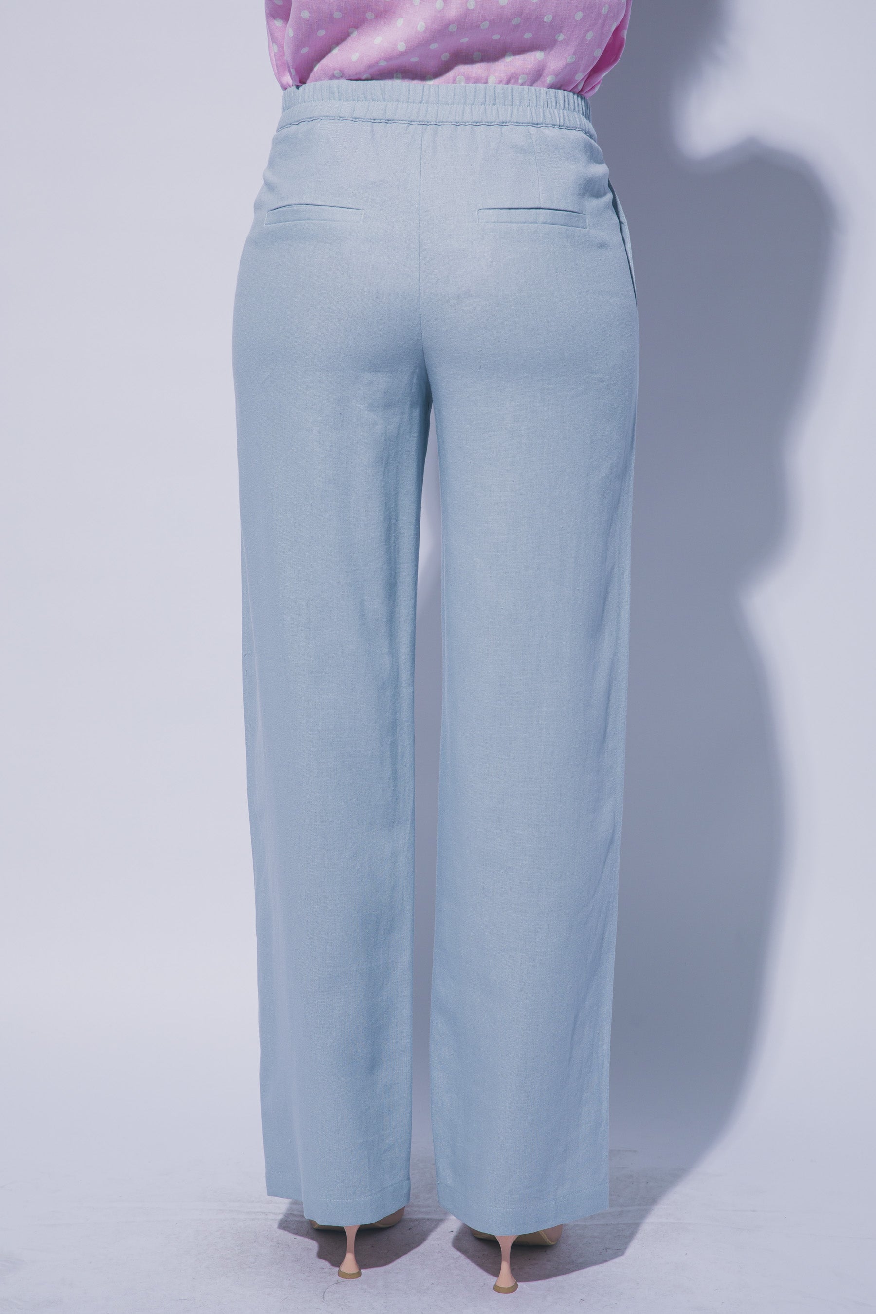 HIGH WAISTED SOLID LINEN PANTS