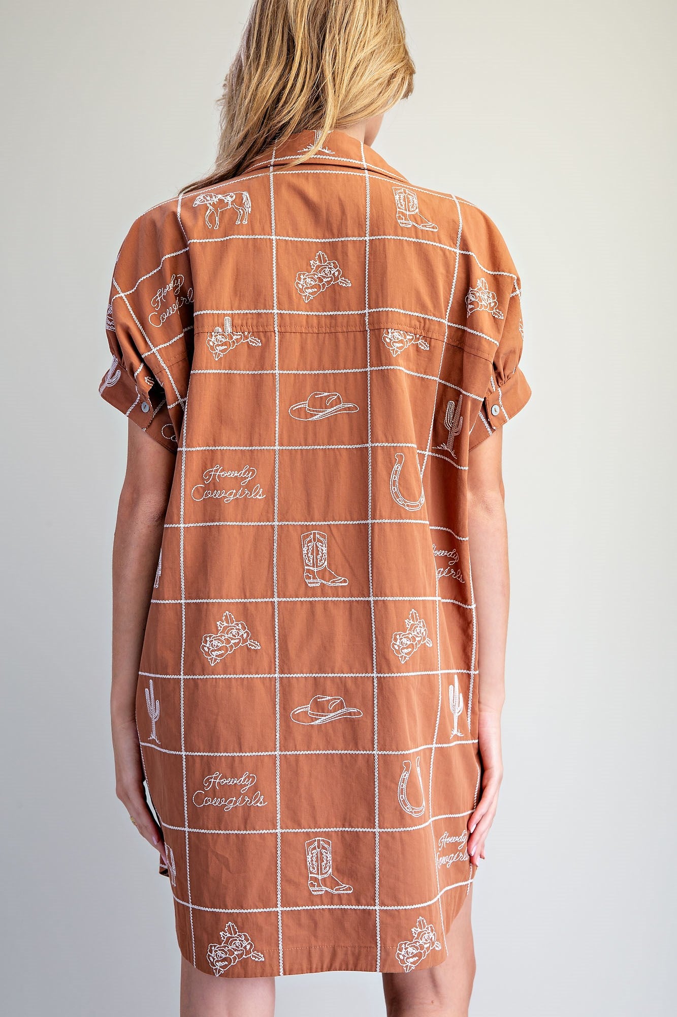 WESTERN INSPIRED MINI SHIRT DRESS