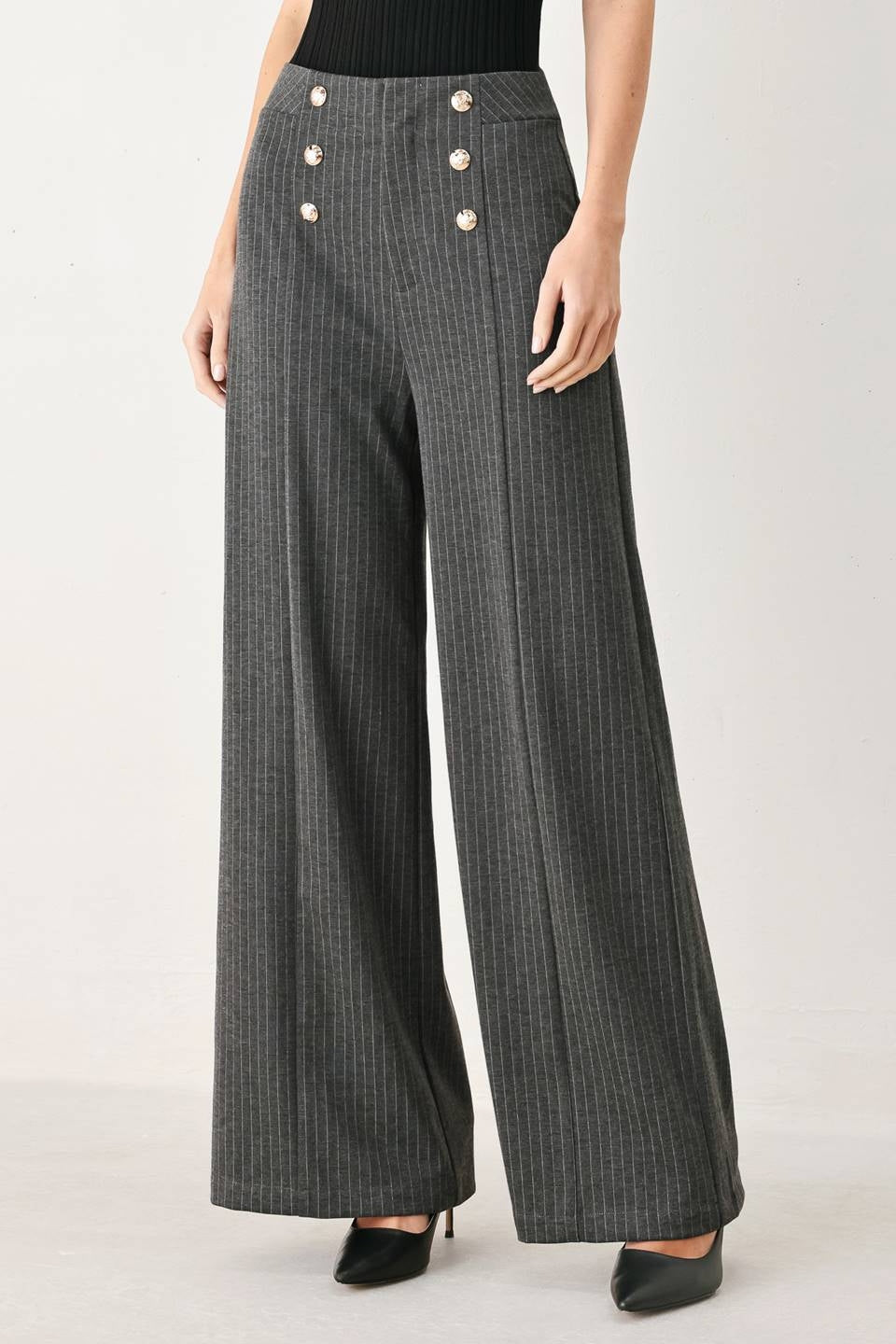 STRETCH WOVEN STRIPE PANT