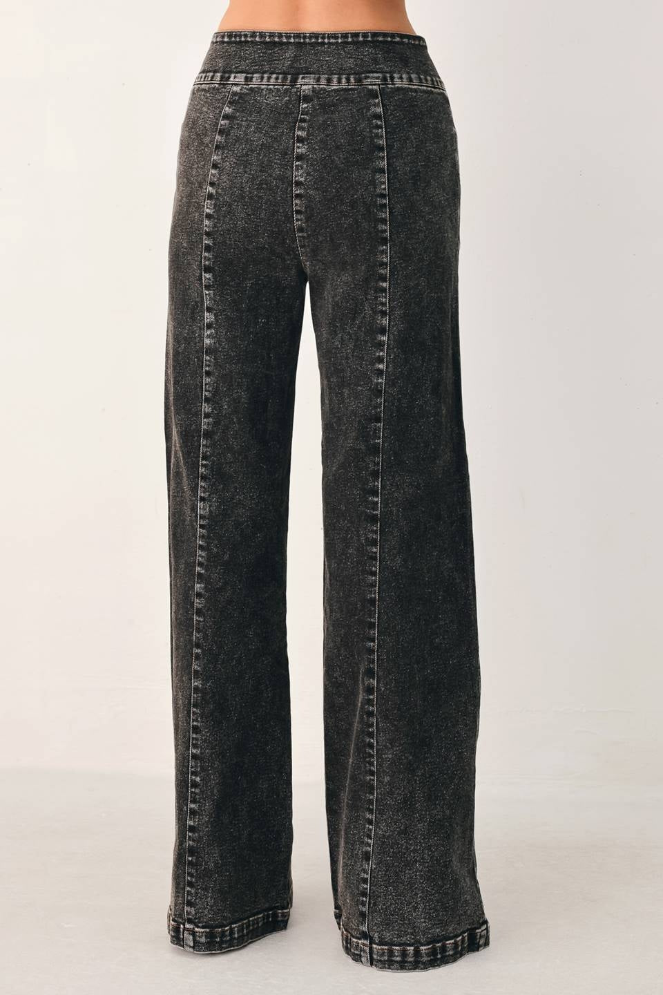 ACID WASHED DENIM PANTS