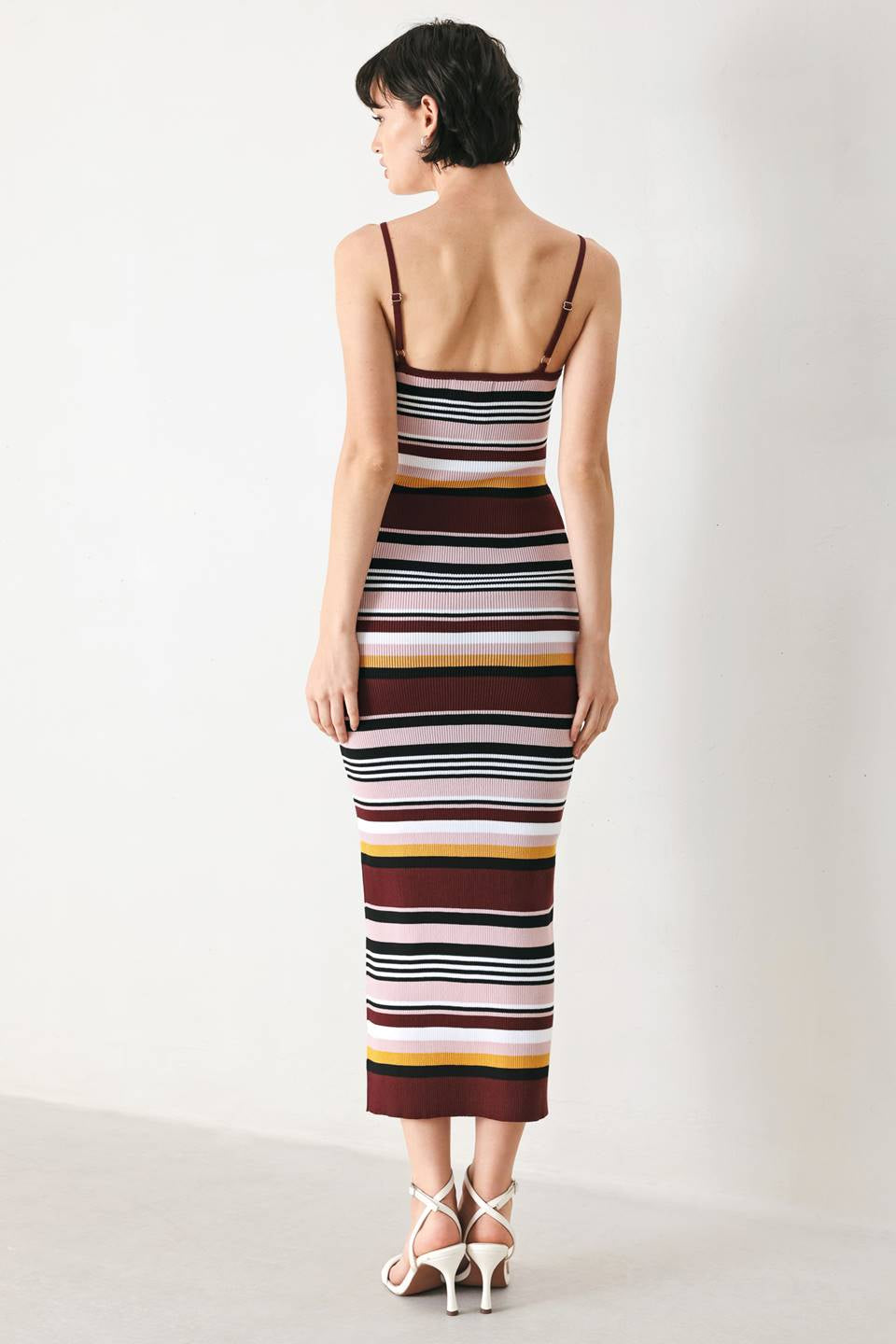 RIBBED SWEATER KNIT MIDI TANK DRESS