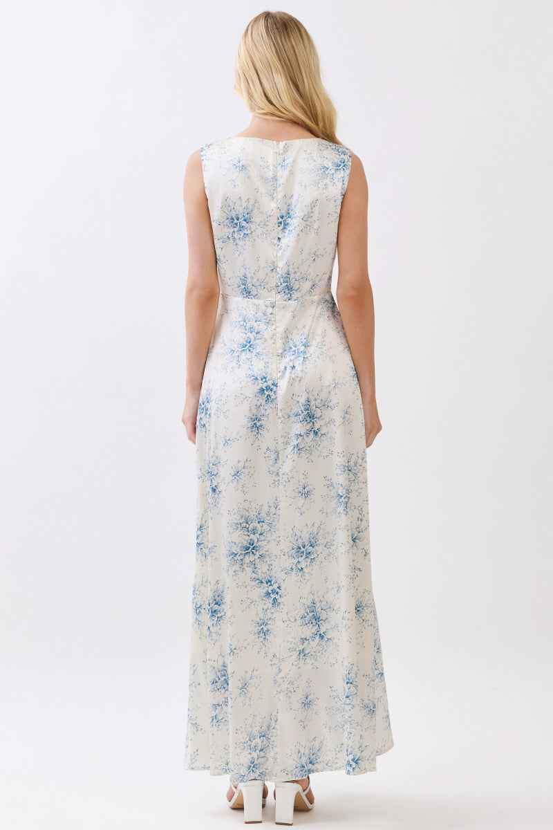FLORAL PRINTED WOVEN MAXI DRESS