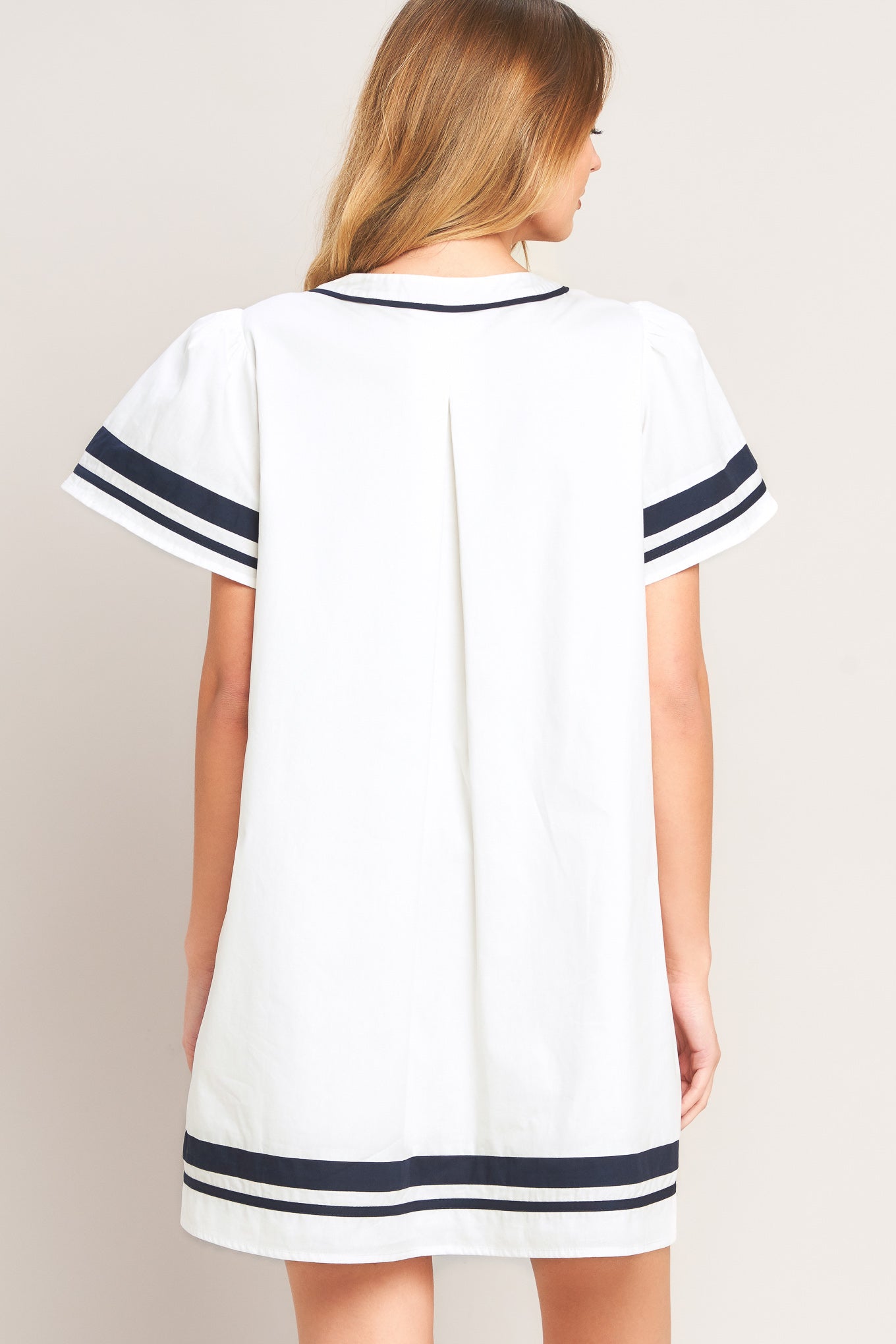 SOLID WOVEN MINI DRESS