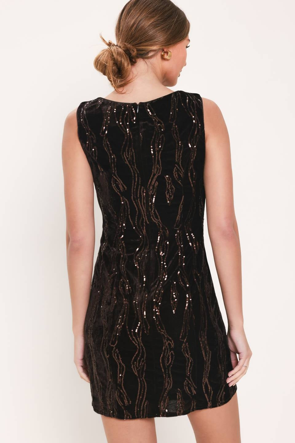 SEQUIN VELVET MINI DRESS