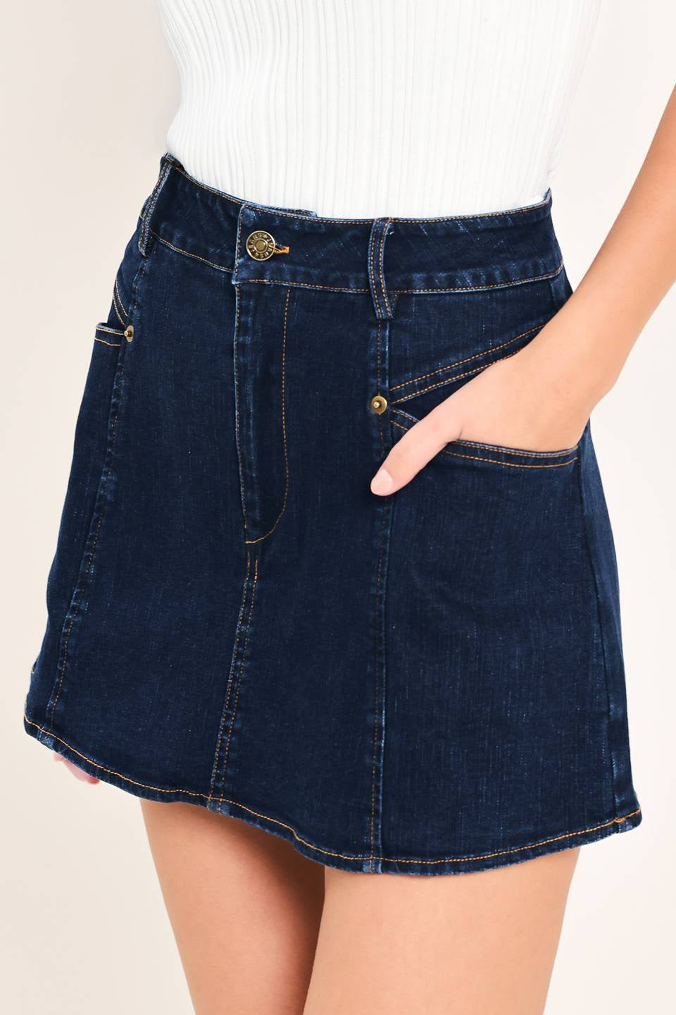 DENIM SKORT