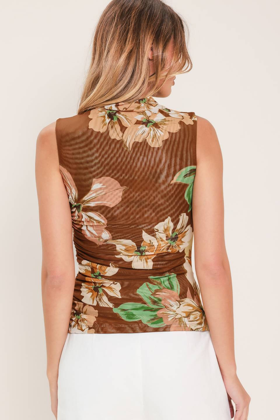 PRINTED POWER MESH TOP