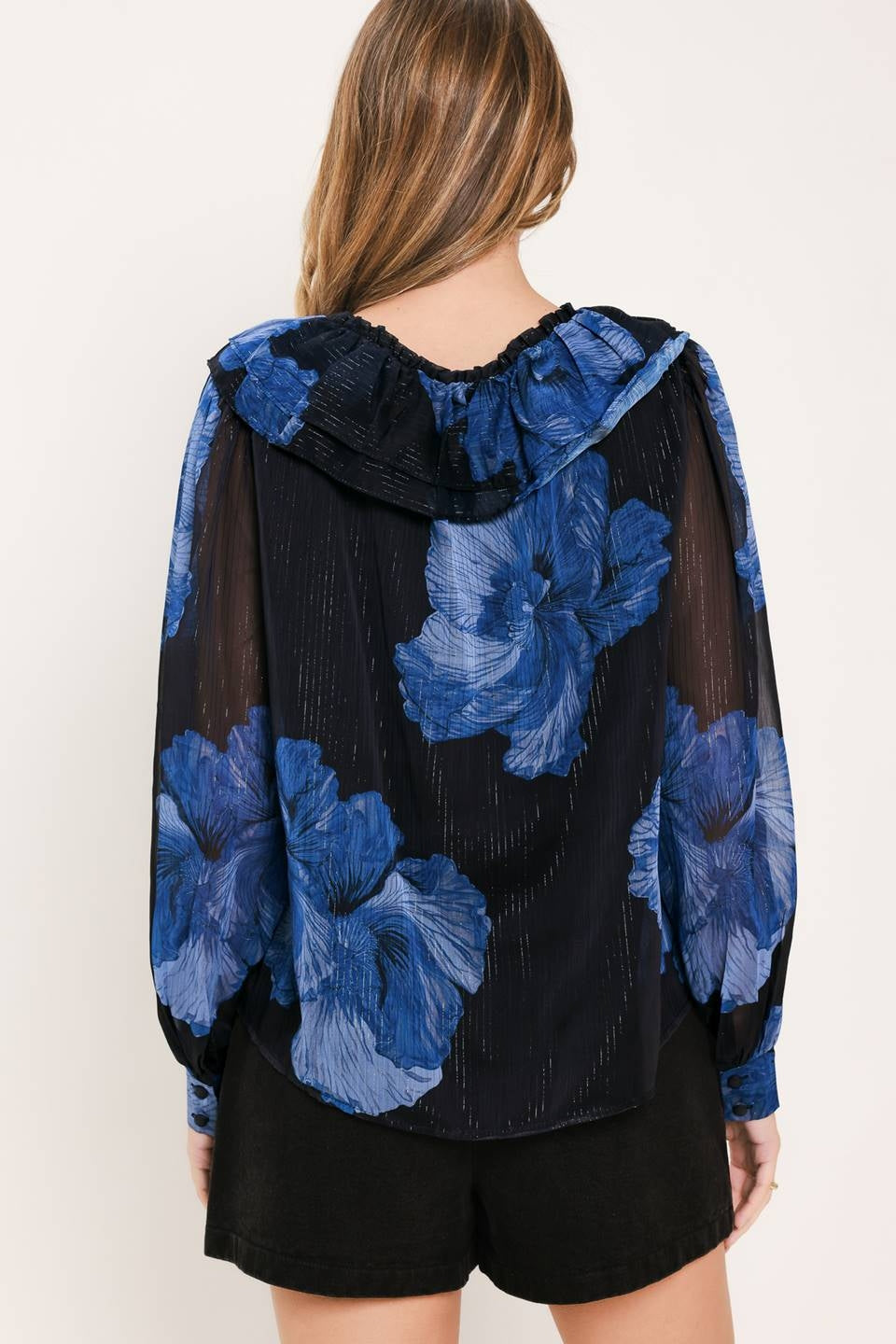 PRINTED WOVEN BLOUSE