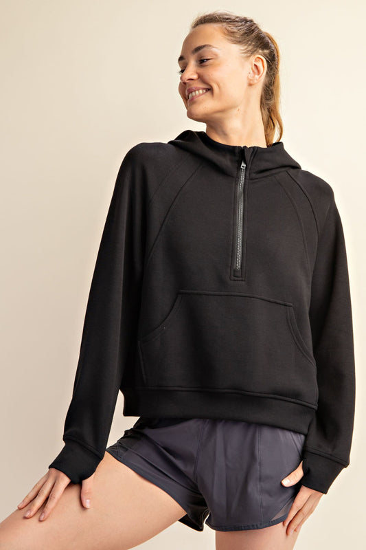PLUS - MODAL POLY SPAN FRENCH TERRY PULLOVER JACKET