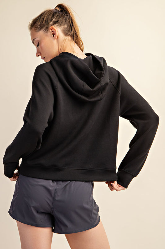 PLUS - MODAL POLY SPAN FRENCH TERRY PULLOVER JACKET