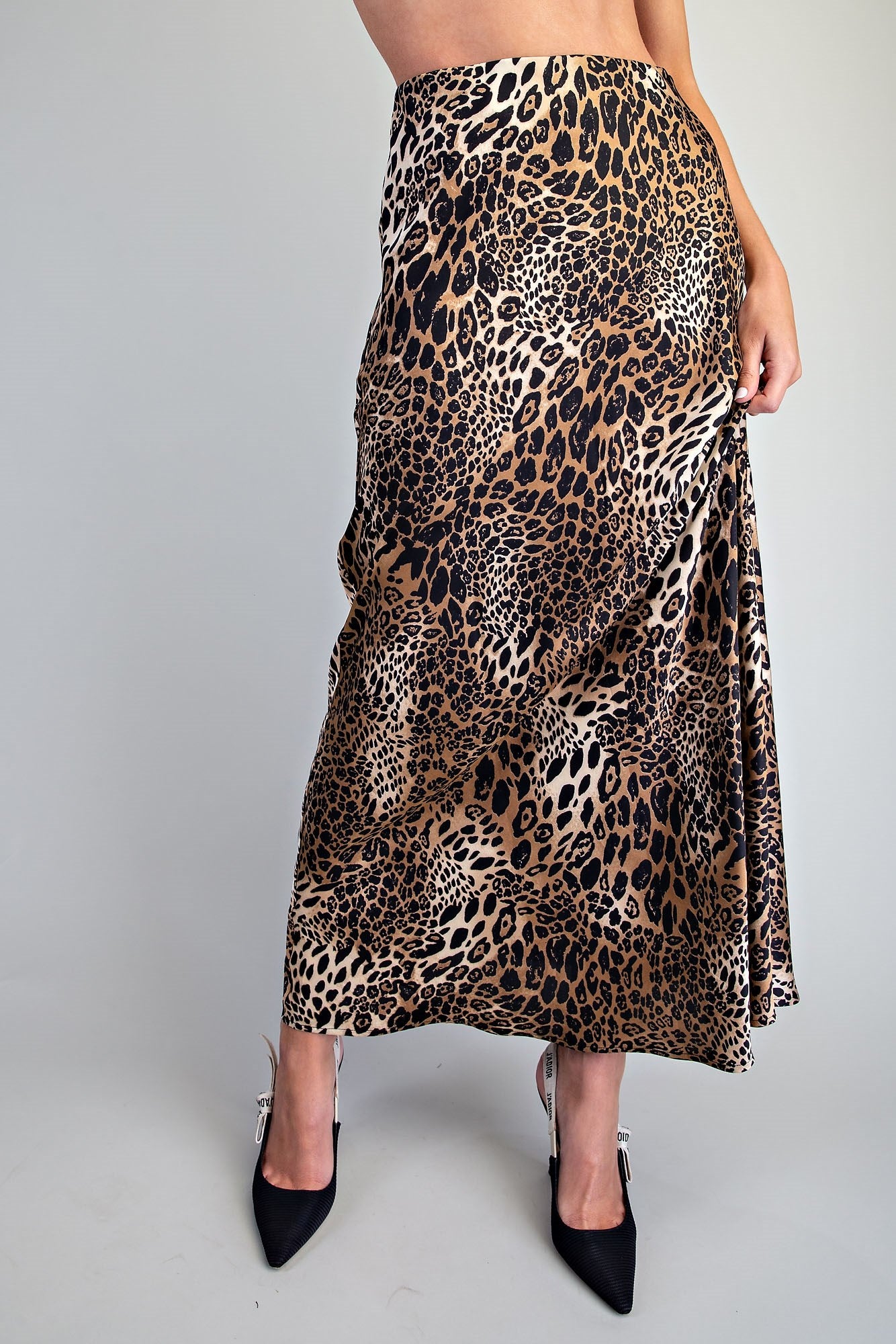 LEOPARD PRINTED MAXI SKIRT