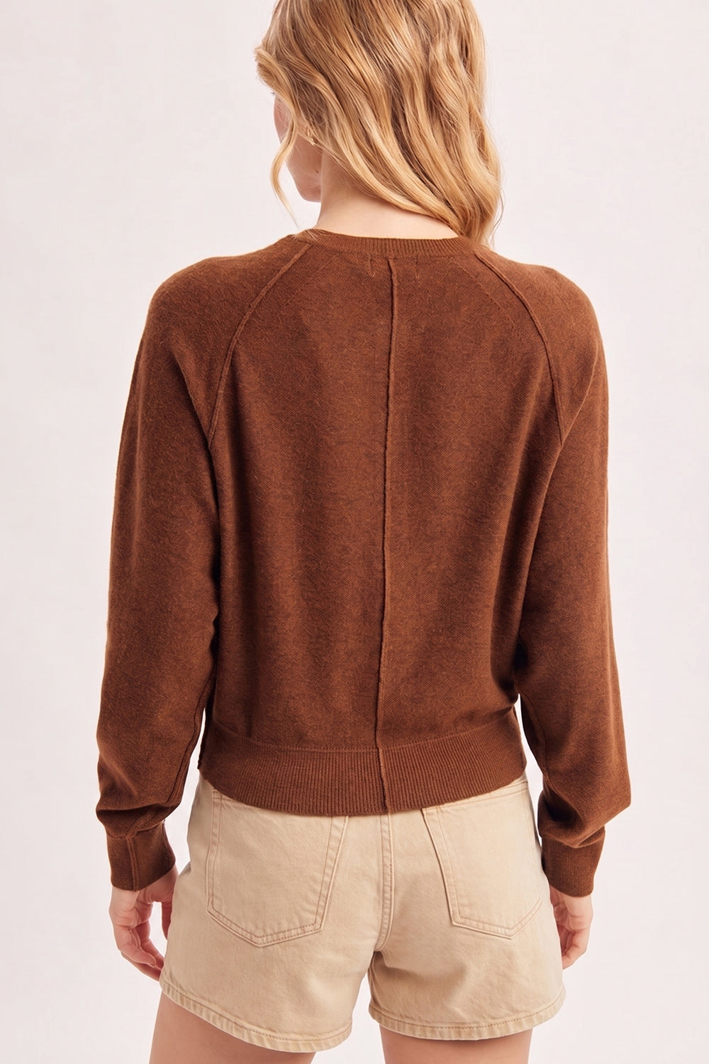 LONG SLEEVE HENLEY KNIT SWEATER