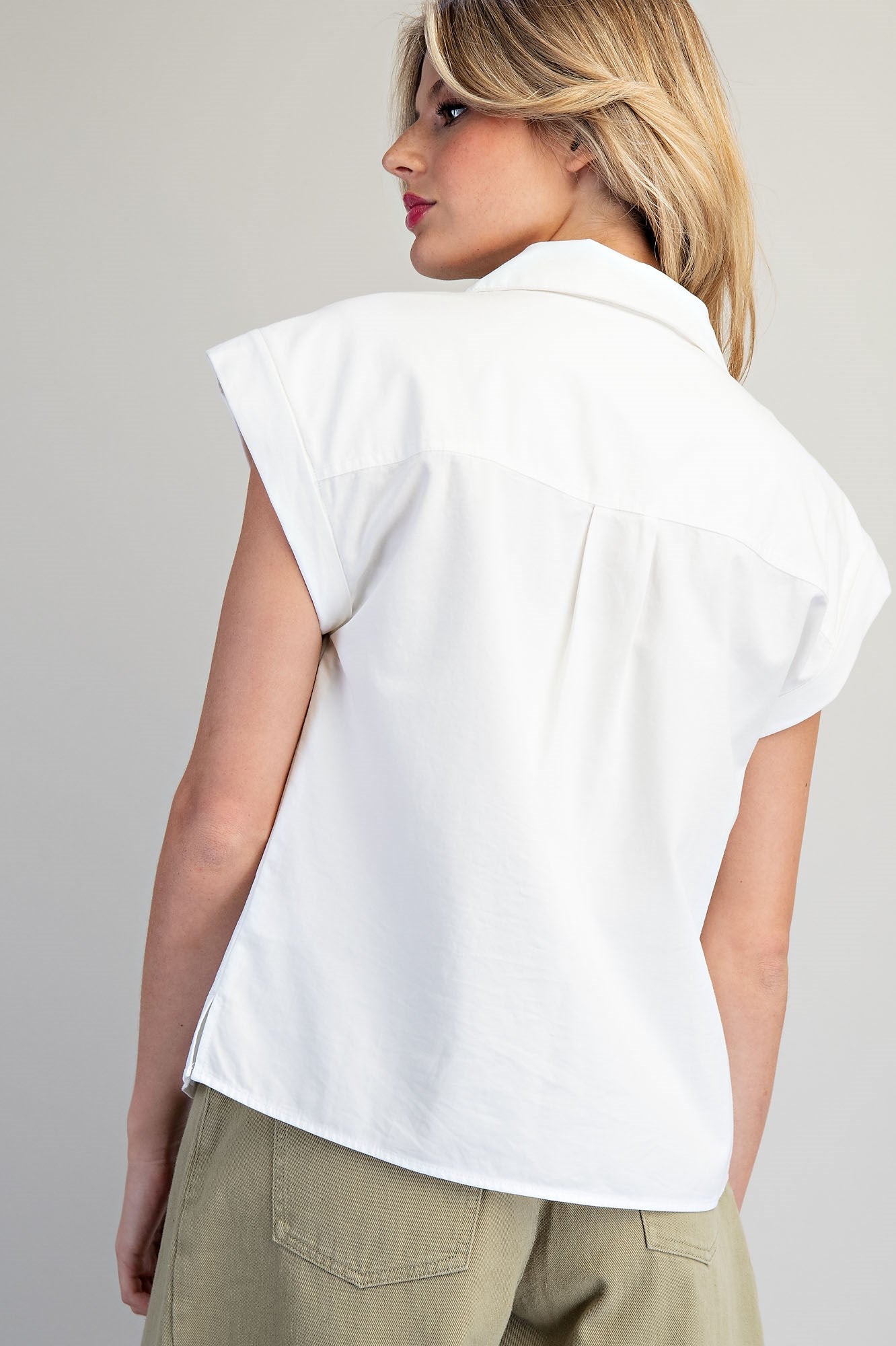 MINERAL WASHED BUTTON DOWN SHIRT