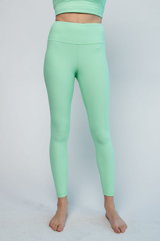 NYLON RIB YOGA FULL LEGGINGS