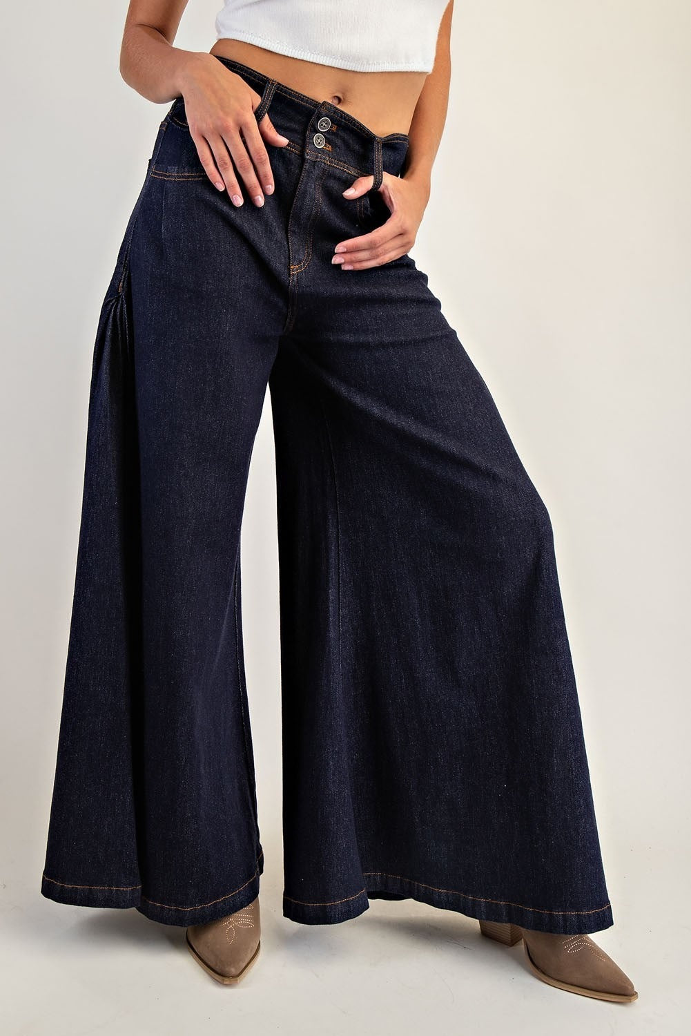 EXTRA WIDE LEG PALAZZO JEANS
