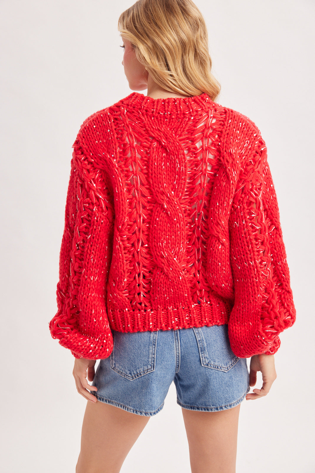THICK CHUNKY CABLE KNIT SWEATER