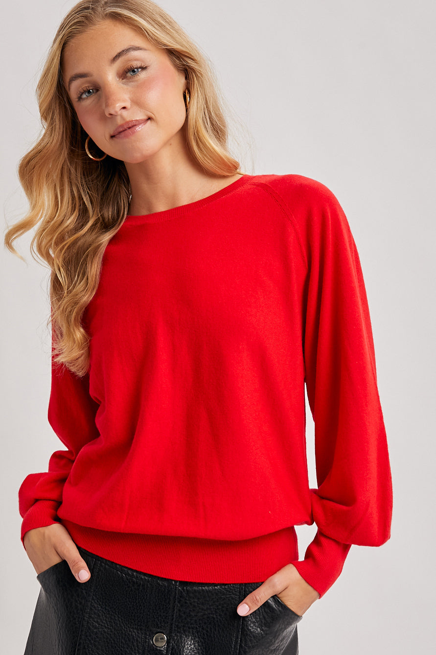 LT WEIGHT KNIT SWEATER