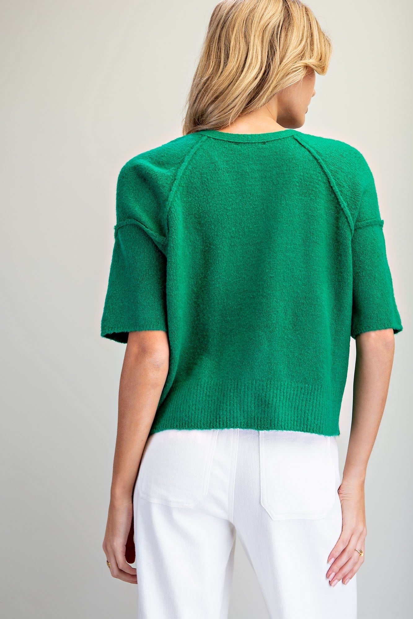RAGLAN SEAM BUTTON DOWN CARDIGAN