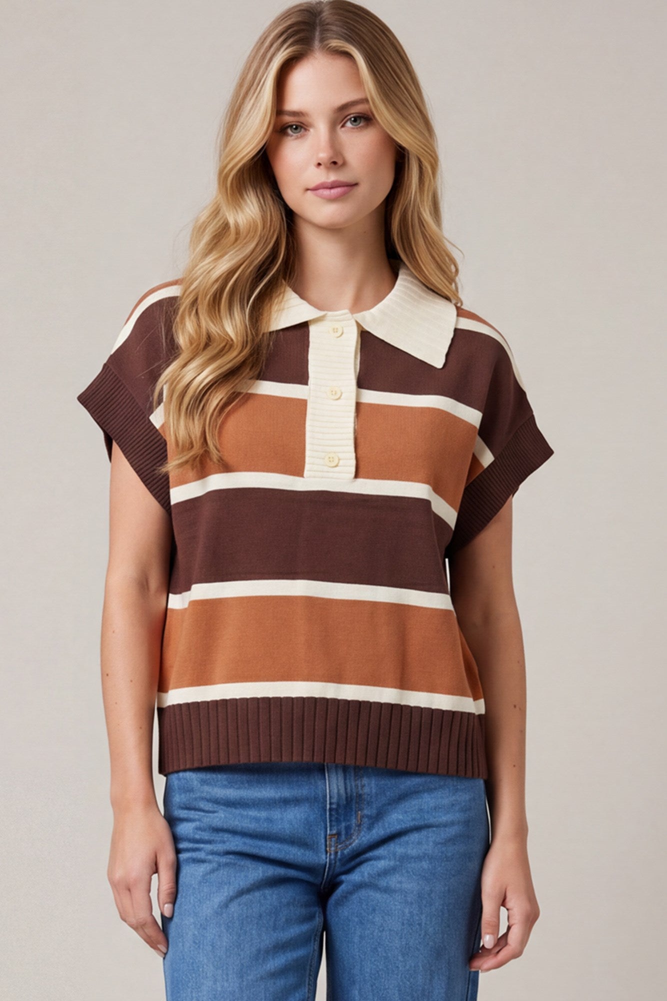 STRIPED SWEATER TOP