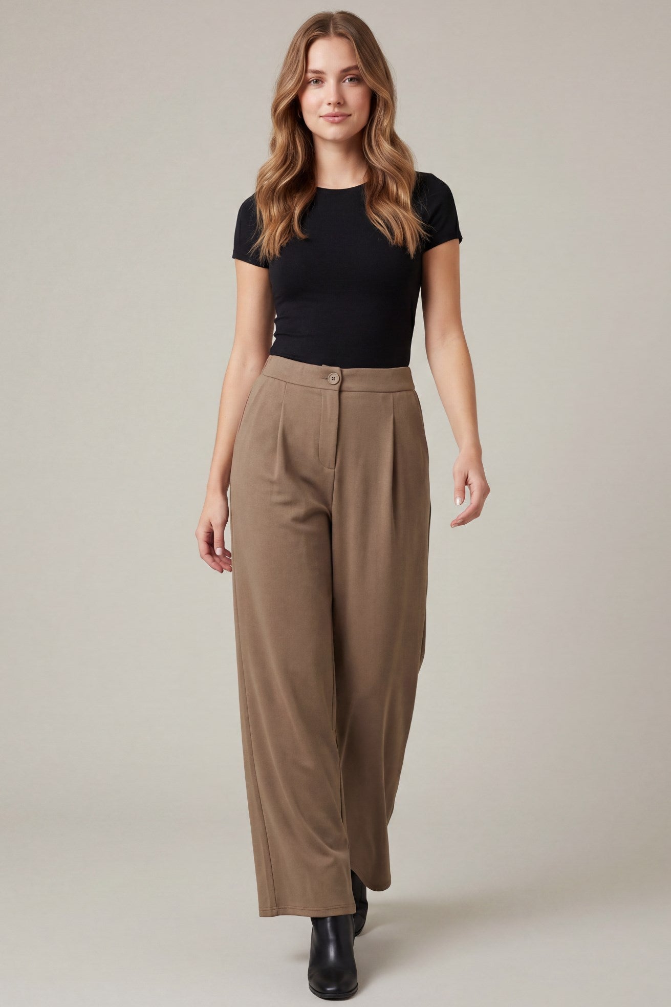 FRONT PLEATED KINT PANTS