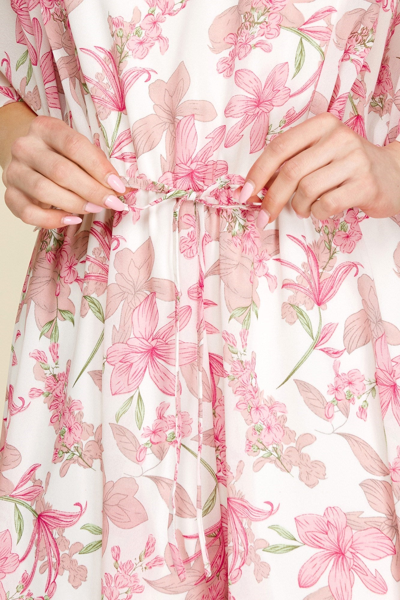 V NECK HALF DOLMAN SLEEVE PRINT ROMPER