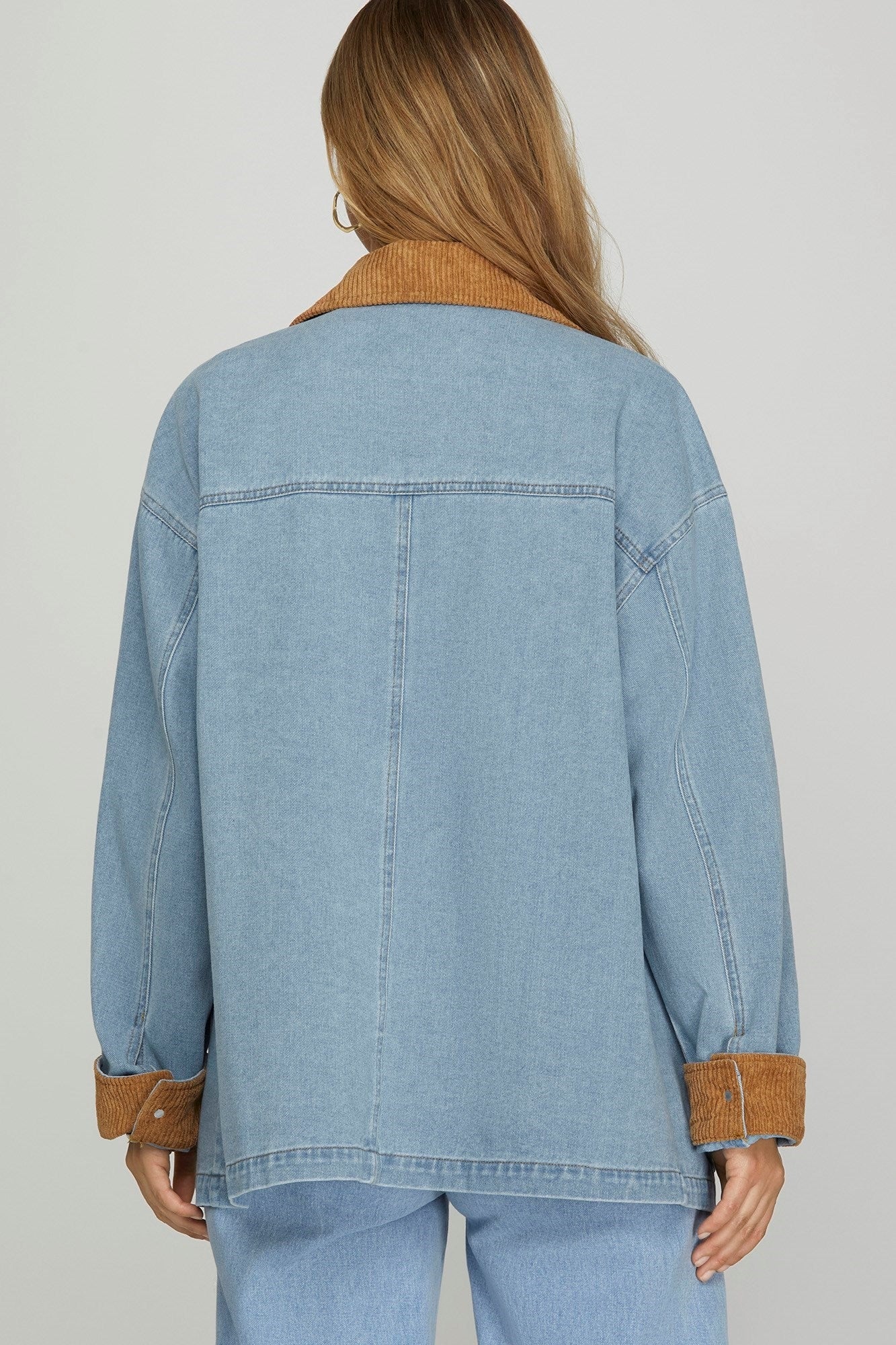 WASHED DENIM WORKED BARN JACKET