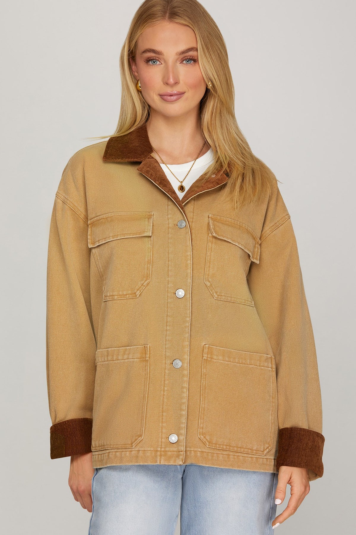 WASHED WORKER BARN JACKET