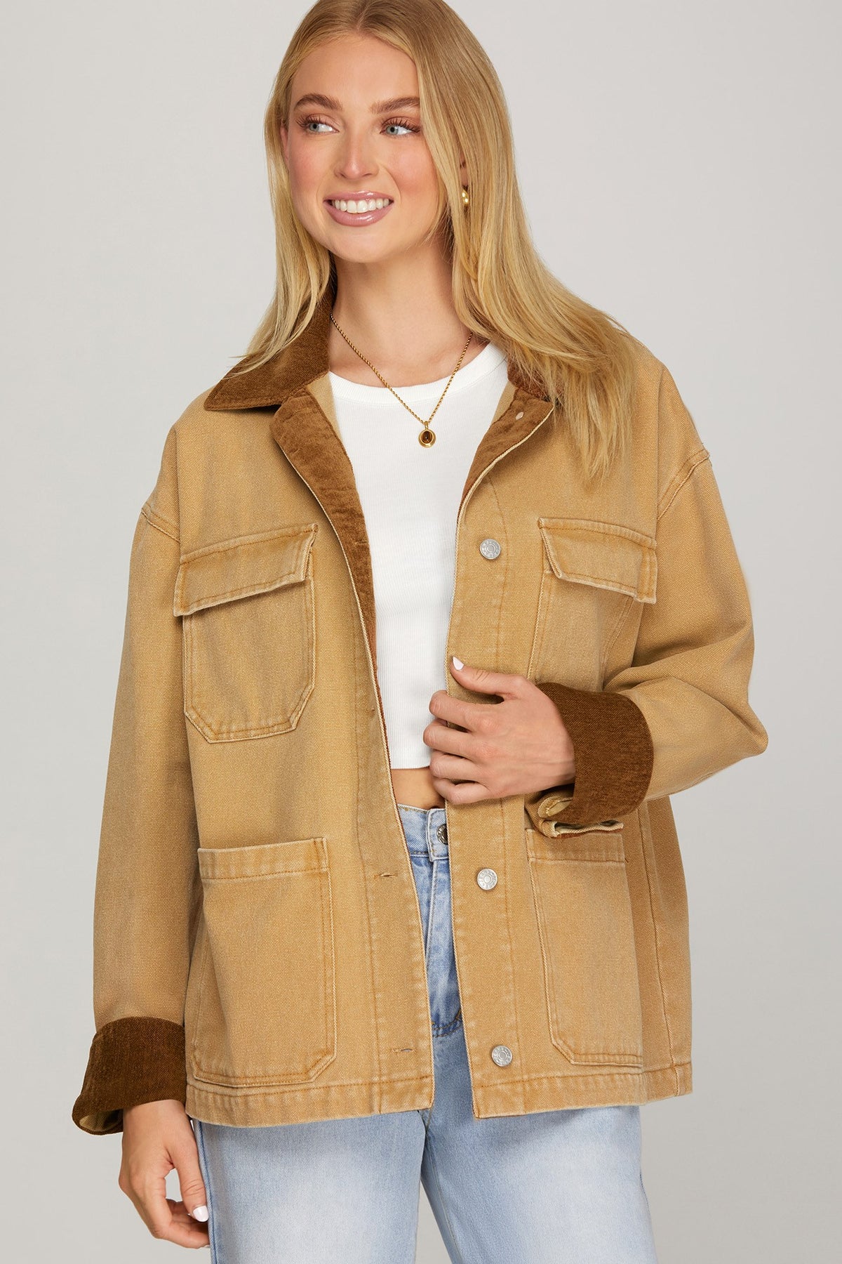 WASHED WORKER BARN JACKET
