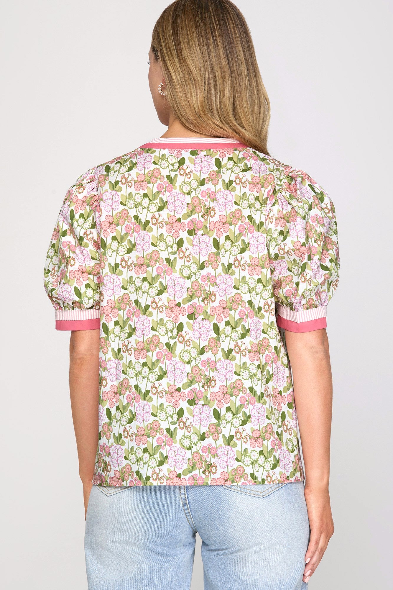SHORT SLEEVE PRINTED TOP