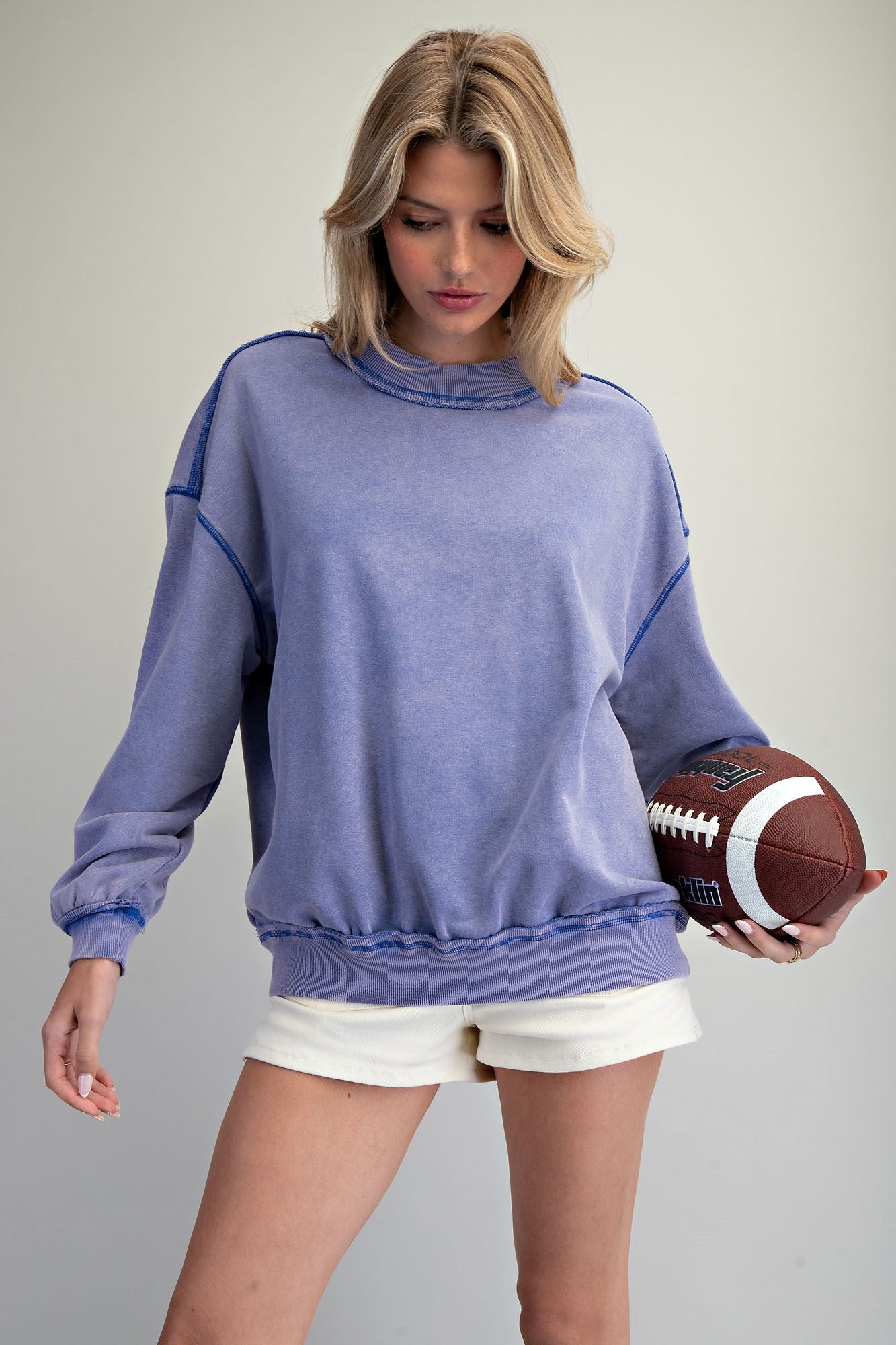 SNOW WASHED LONG SLEEVE PULLOVER